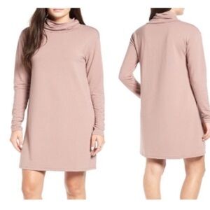 BP. Turtleneck A-Line Dress in Tan Antle